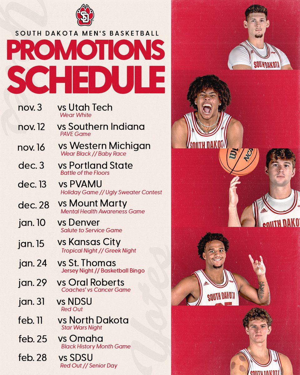 Our home game promos are HERE 👇

🗞️ yote.us/3LkfBL0

#GoYotes