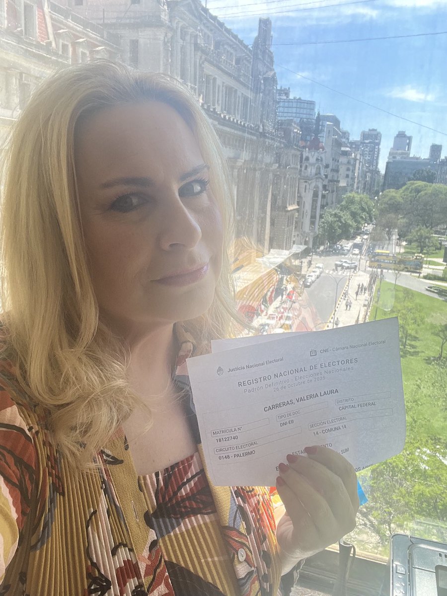 Tengo ganas!
Muchas ganas de ir a votar el domingo por #FuerzaPatria
Consulta donde votas en padron.gob.ar 💪✌️🇦🇷