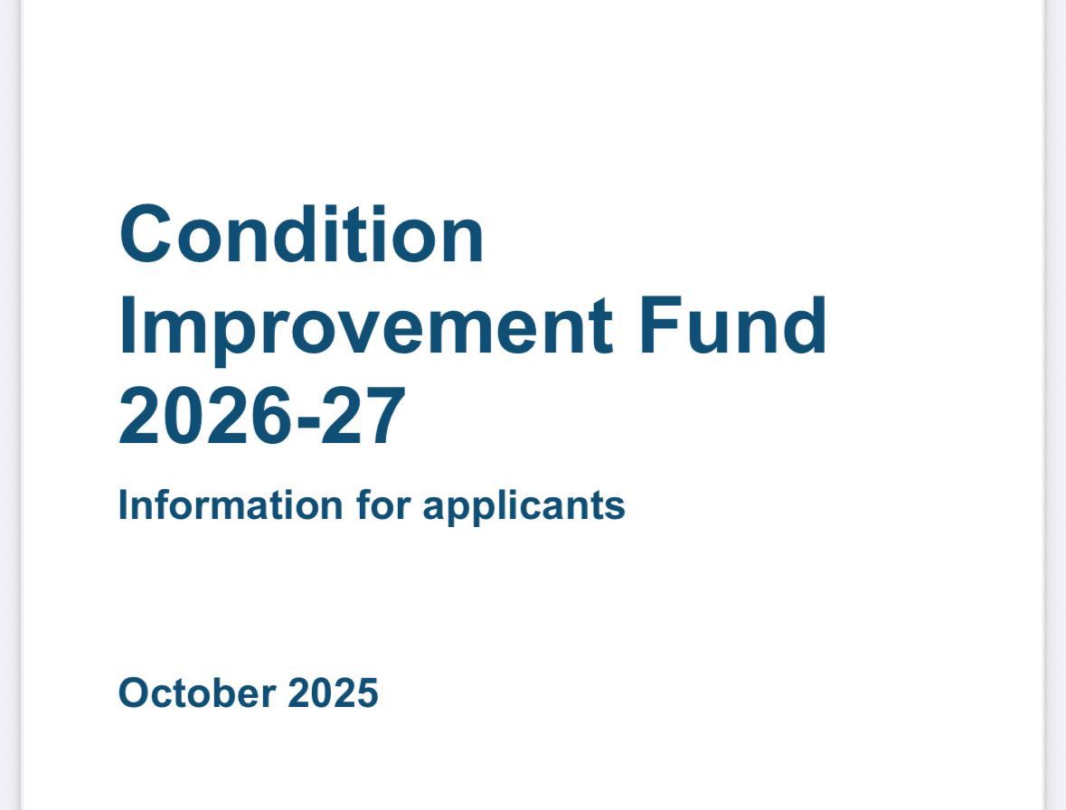 Condition Improvement Fund (CIF) 2026–27 - Now Open! 

This is a vital opportunity for Academies &amp; sixth form colleges to secure vital funding for essential building improvements.

More info on the way… we’ll be sharing everything you need to know about the 2026–27 CIF round.