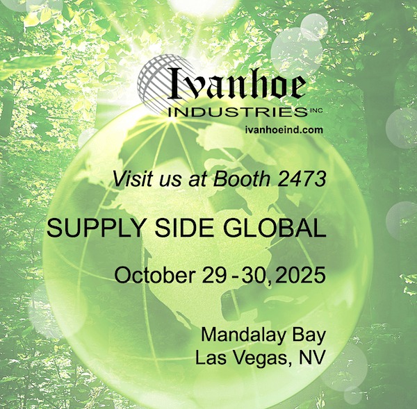 IvanhoeInd's tweet image. We are exhibiting at SUPPLY SIDE GLOBAL, October 29 - 30. Stop by and see us at booth 2473 for all of your #FoamControl #emulsifier and #surfactant needs.
ivanhoeind.com
