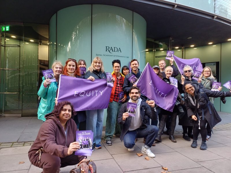 Equity London South Branch (@equitylondonsth) on Twitter photo We were out with <a href="/EquityUK/">Equity</a> supporting our ‘Tax On Hope’ campaign today. Chair <a href="/FeeWhitelaw/">Fiona Whitelaw ❌</a> with activists and flags We were out with <a href="/EquityUK/">Equity</a> supporting our ‘Tax On Hope’ campaign today. Chair <a href="/FeeWhitelaw/">Fiona Whitelaw ❌</a> with activists and flags