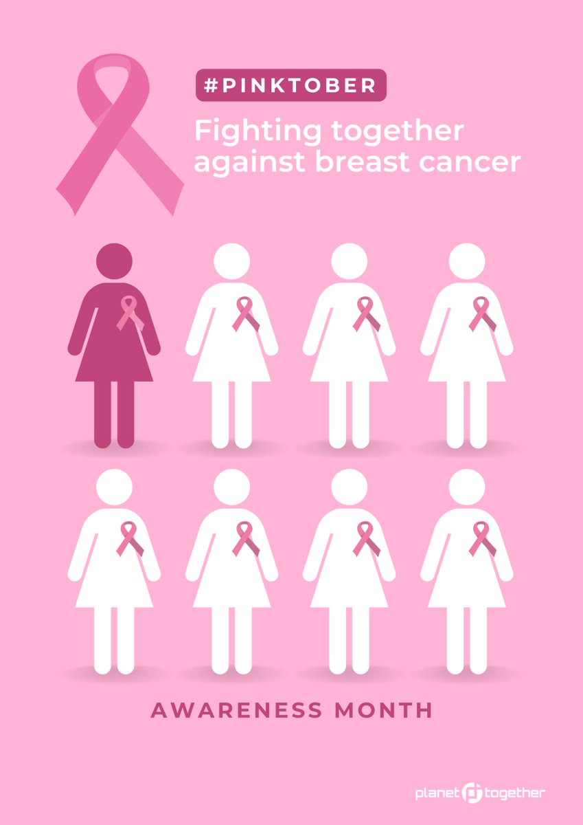 PlanetTogether's tweet photo. This #Pinktober, let’s spread hope &amp; take action.
💗 Get screened
💗 Know your risk
💗 Stay healthy
💗 Do self-exams
Early detection saves lives. #BreastCancerAwareness
Learn more: https://t.co/6BnA9k4bRL https://t.co/cVXpIfetXn