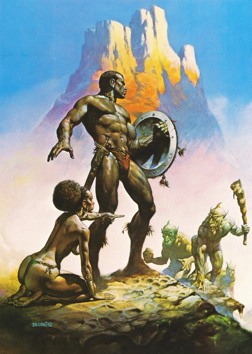 KevinLamb74's tweet image. Dear @Wizards_DnD,

The two people on the left are black people in D&amp;amp;D.
The ones on the right are orcs.
Stop being weird.