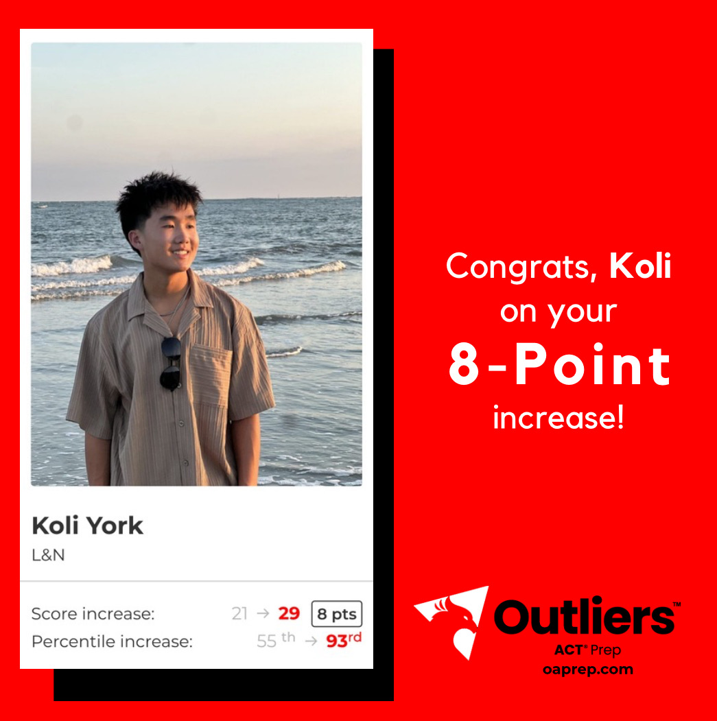 ACTprep's tweet photo. Congrats to Koli York from @LNSTEMAC for increasing 8 points from a 21 to a 29!
#act #college #actprep #ACT #tutoring #studentsuccess
@LNSTEMAC @BeckyAshe @jengarrett24 @LNSTEM_PTSA @lnstemnhs @johnlukebell @LNcounsel @kestanish @LNSTEMSGA @LNSTEMLib @LNSTEM_MrAllen https://t.co/ZARE2BqlPa