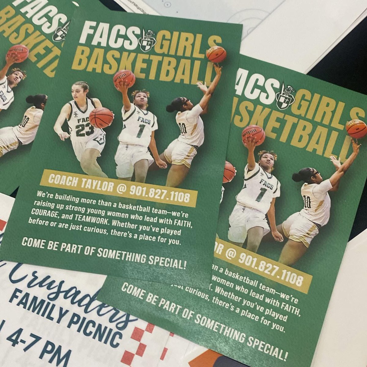 We still have a few open spots on our Lady Crusaders Varsity Basketball Team! No experience required! Practice is today and tomorrow at 3:30pm in the Elemenatry Gym! 
Go Crusaders!!!!!🏀🏀