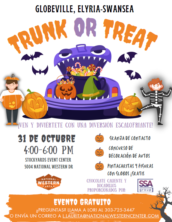 nationalwestern's tweet photo. Join us for free fun on October 31st from 4–6 PM with Halloween treats, a car decorating contest, face painting, games, food, and a petting zoo! Bring the whole family for a spooktacular time! 

PSA: Only service animals are permitted on-site due to the petting zoo. https://t.co/0GShE31xEP