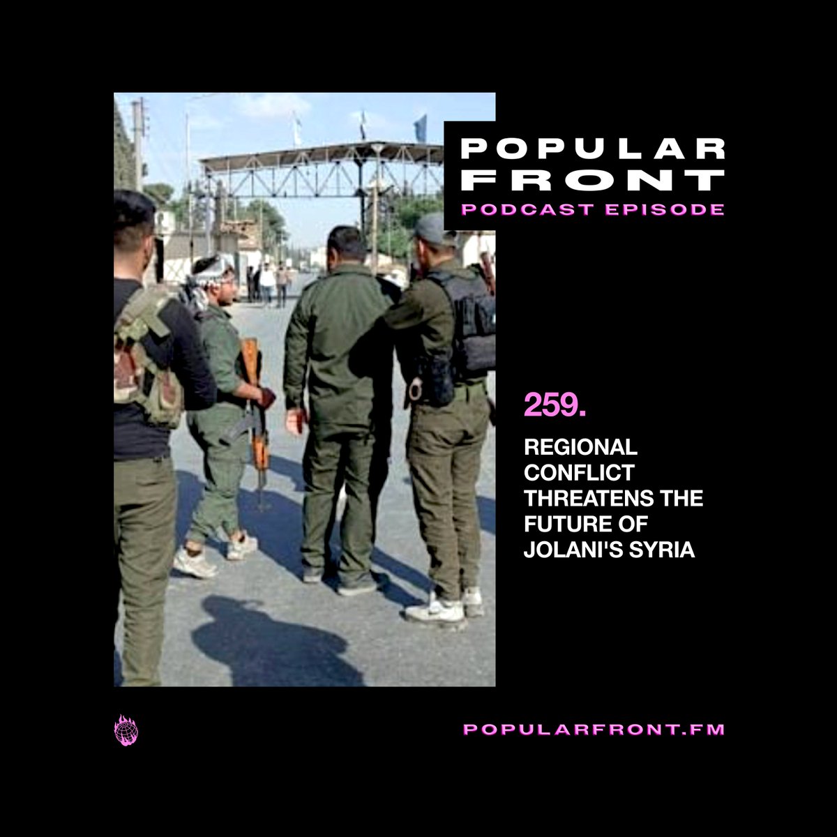 Jake_Hanrahan's tweet image. 🔊 New @PopularFront_ podcast episode now, speaking to the excellent @AKMcKeever about the different conflicts igniting across the so-called "New Syria".
‣ Listen: podcasts.apple.com/us/podcast/reg…
‣ Support: patreon.com/popularfront
