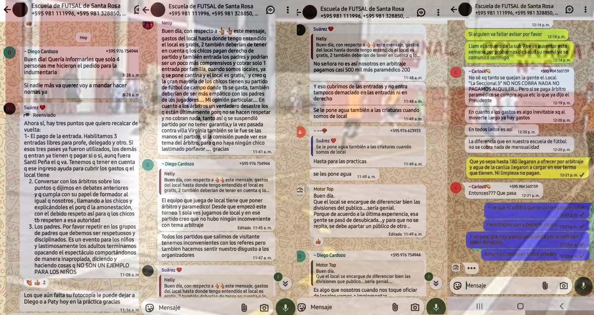 CuartoPoder_Py's tweet image. 🔴SECCIONAL CEDE GRATIS PREDIO A ESCUELITA DE FUTSAL, PERO PADRES EN PIE DE GUERRA
◾️Hicieron llegar a nuestro medio algunas quejas de los padres de los niños que practican en la Escuelita de Futsal de Santa Rosa que utiliza gratuitamente la Seccional Colorada 5 de Lambaré.…