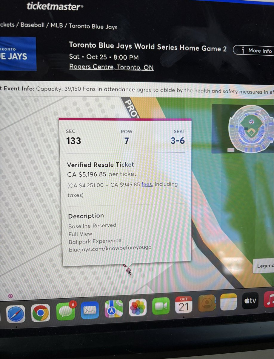 DylanDyson's tweet image. World Series Game 2 tickets in Toronto 1.5 hours after going on sale. Only tickets available are resale. 500-level seats going for $2000+ each. These profit chasing people ruin events for real fans.
