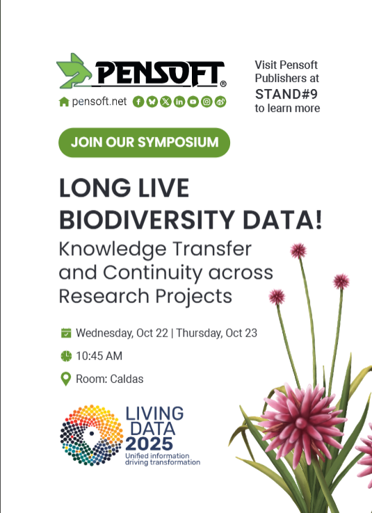 We've got a great symposium at #LivingData2025 coming up tomorrow and on Wednesday! Together with LifeWatch ERIC and Naturalis we will explore the role of #OpenData and #scicomm in knowledge sharing and transfor, building on our experience with mutliple research projects.