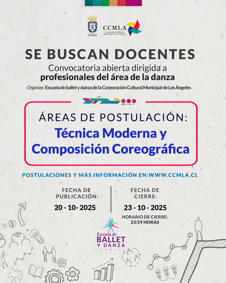 ccmlosangeles's tweet photo. 🎭 Convocatoria Abierta | 

 Postulaciones abiertas: 20 al 23 de octubre de 2025
⏰ Cierre: jueves 23 a las 23:59 hrs

Descarga las bases y completa el formulario de postulación en 👉 https://t.co/mGrWOWSGt6 https://t.co/R9blo36I4v