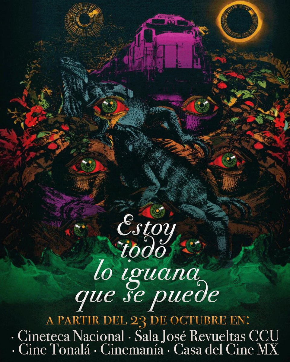 A partir de esta semana es posible ver en pantalla grande esta película llena de luces y sombras como los eclipses: es teatro en imagen; hay poesía y una pizca de filosofía; orquesta, marimba y cumbias. Todo cabe en el mar y en el cine. Estoy todo lo iguana que se puede.