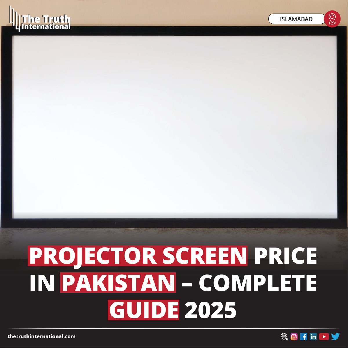 ttimagazine's tweet image. Projector Screen Price in Pakistan – Complete Guide 2025
FIND MORE: thetruthinternational.com/projector-scre…
#Business #ProjectorScreen #Price #Pakistan #CompleteGuide2025 #ISLAMABAD #TTI