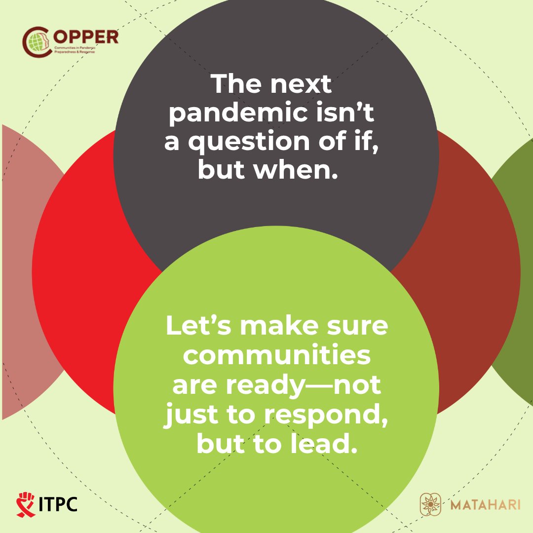 ITPCglobal's tweet image. Communities are key to future pandemic preparedness.

With @MatahariGlobal, @APCASO &amp;amp; @GlobalFund we’ve launched 3 new resources to help communities lead on PPPR.

📘 Toolkit
📗 Guide
📙 Workshop (coming soon)

🔗 Visit the link to download itpcglobal.org/resource/toolk…