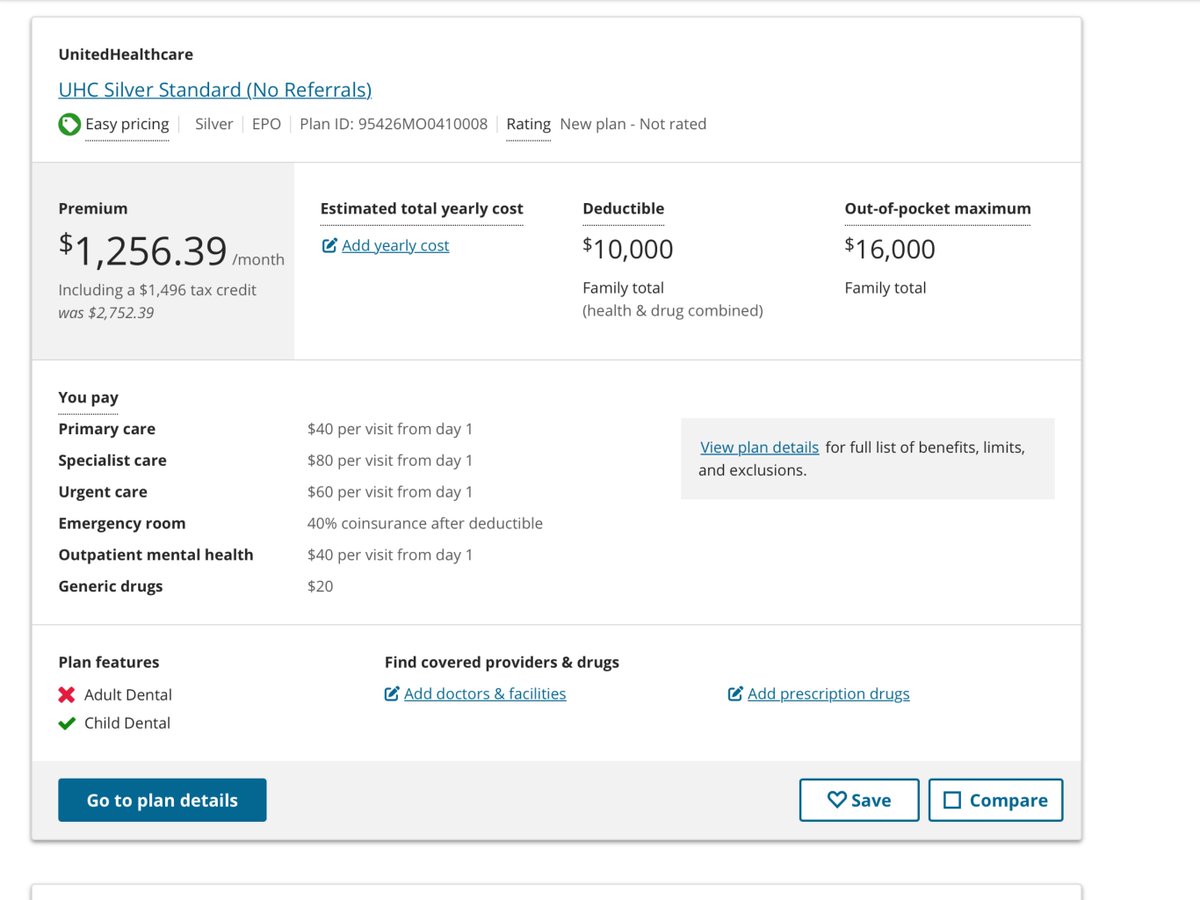 As a 63 year old male, my monthly healthcare premiums will be going from $1256 to $2752 if Democrats cave and allow the Republican bill to pass.

How much is yours going up?