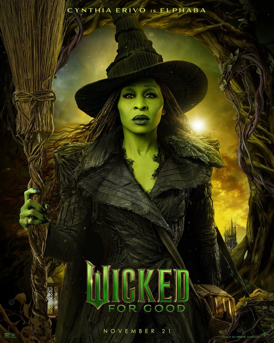 AMCTheatres's tweet image. Citizens of Oz! Wicked: For Good arrives at #AMCtheatres in ONE month ✨ Set your reminder to get tickets. amc.film/4otWnRB