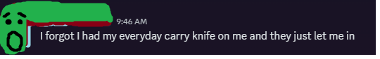 A member of my community was allowed into the con with a knife (innocently forgotten in his pocket).

 Security did not check his pockets and the metal detectors did not go off. 

 This is horrific and eye opening.

Twitchcon just isn't safe anymore