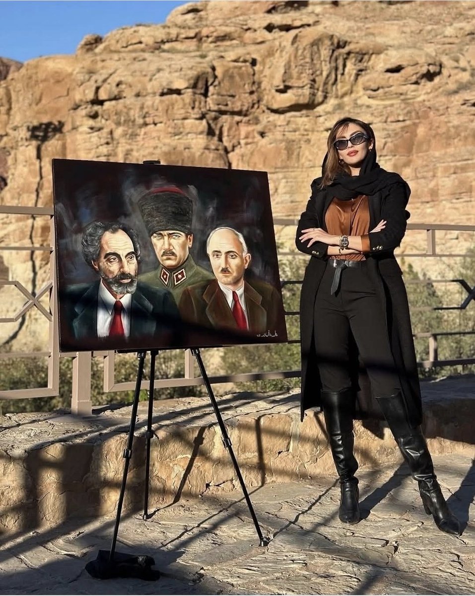 🇹🇷Tebrizli bayan sanatçıdan Vatan adlı tablo.