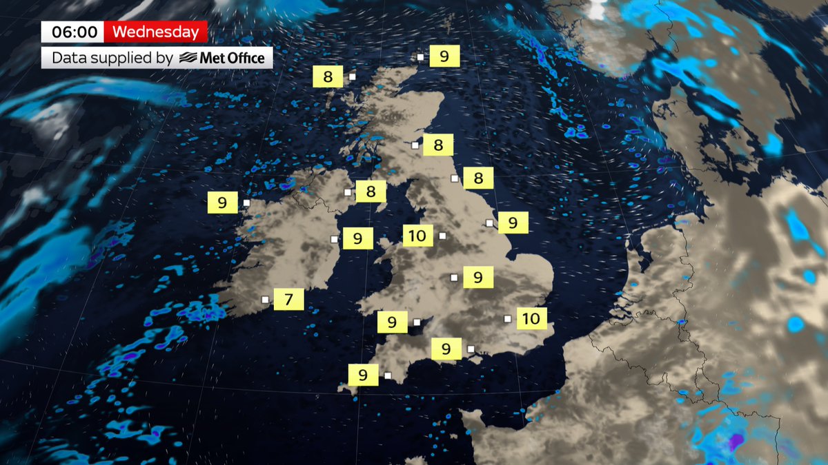 Evening showers will become confined to western coasts tonight to leave most places dry. It'll turn chilly under clear skies as the wind eases, with a patchy ground frost and some fog. Staying windy in the far north of Scotland. news.sky.com/weather