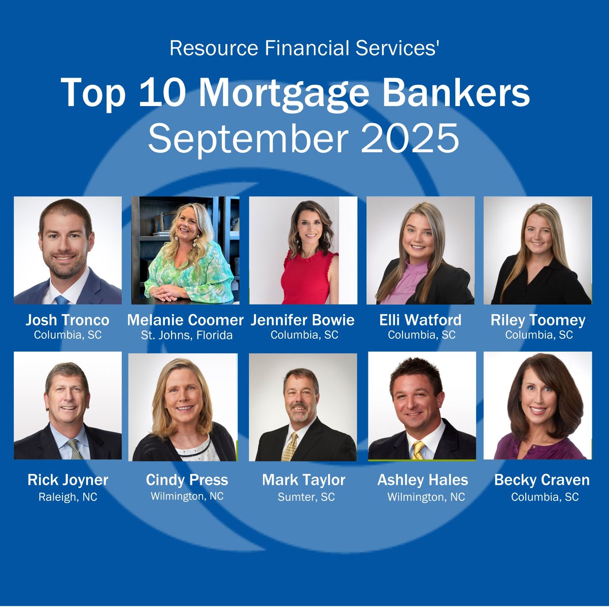 ResourceFS's tweet image. September spotlight! 🎉 Our top 10 loan originators are making big moves this month, helping clients achieve their home dreams. Way to go, team—you shine bright! 🌟🏡 #MortgageHeroes #TopPerformers #RFSmortgage