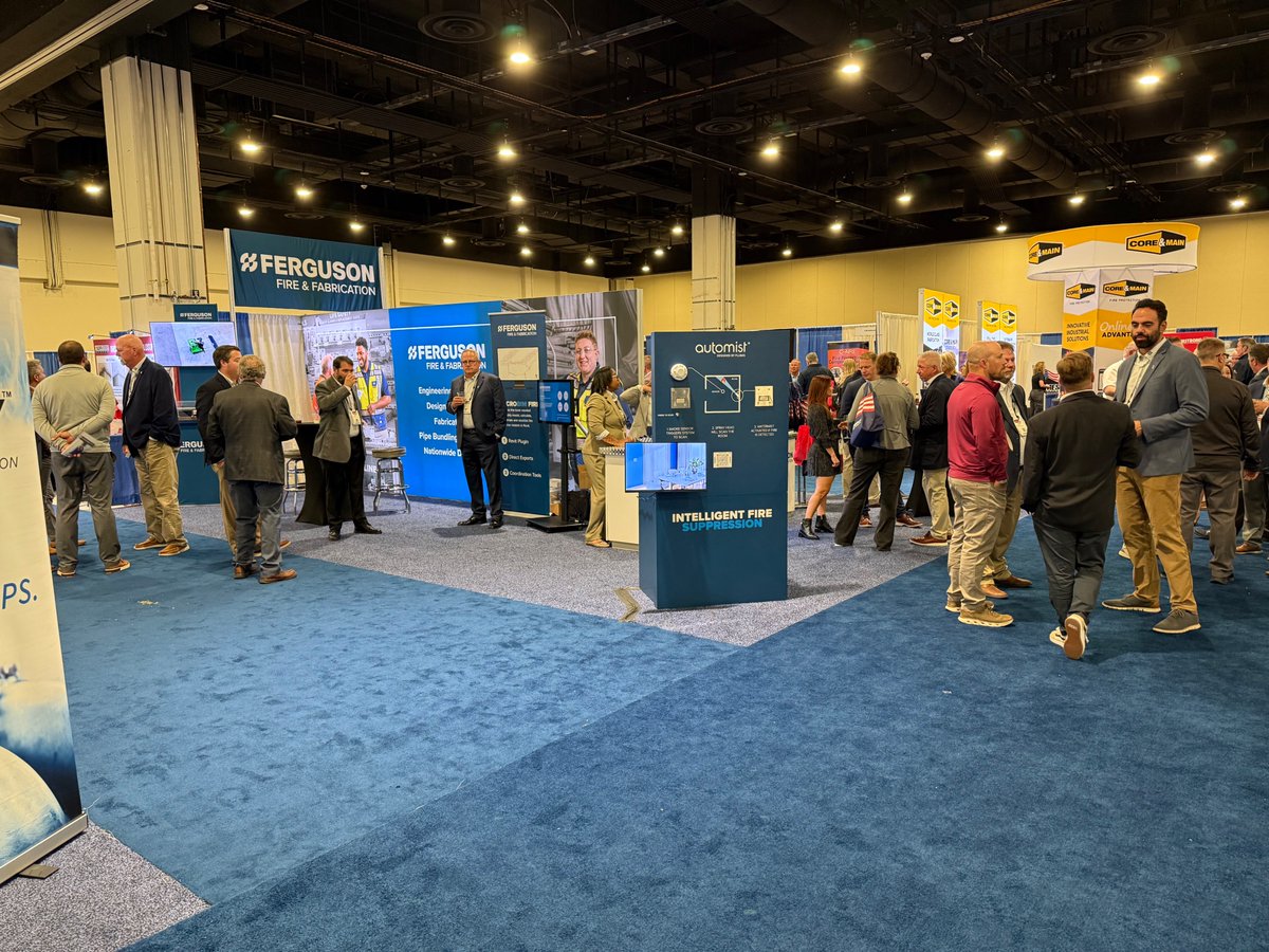 Great to join <a href="/ferguson/">Ferguson</a> at #AFSA44 to showcase how intelligent suppression like #Automist is shaping the future of fire protection.

Thanks to all who stopped by the booth and to Justin Hassell for his talk on emerging tech in the industry.
<a href="/AFSA/">American Fire Sprinkler Association (AFSA)</a> #FireSafety