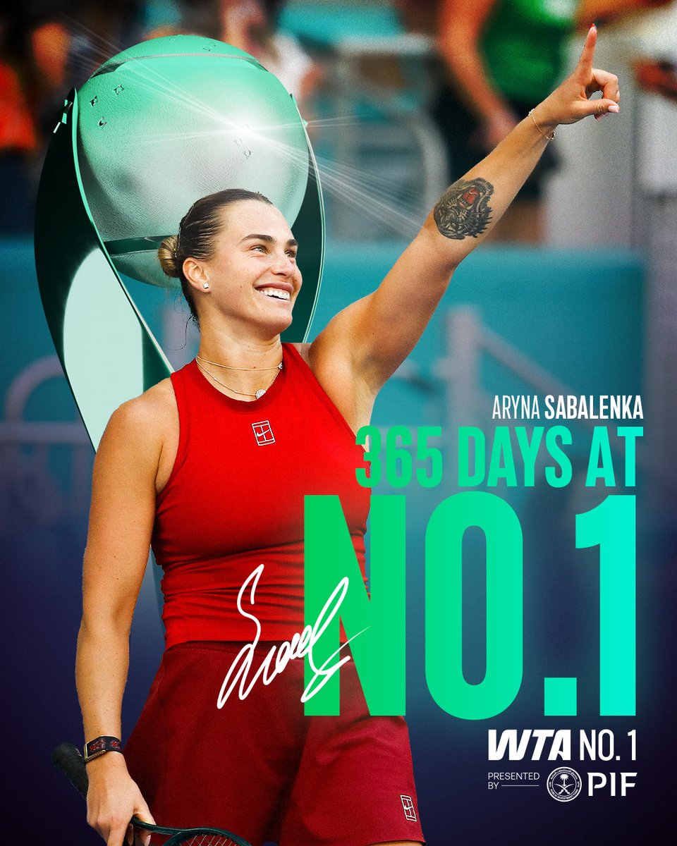 52 weeks of <a href="/SabalenkaA/">Sabalenka Aryna</a> at the 🔝

A huge achievement  👏

#PIFWTARankings