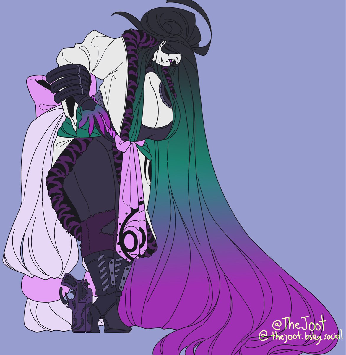 samurai sato once again; this time letting her hair down