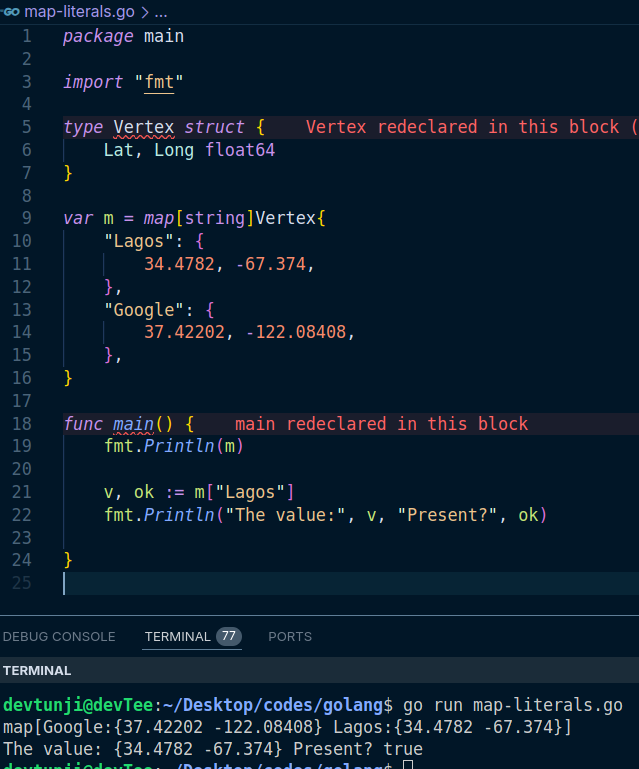 iamgoke_'s tweet image. Day 6 of #100DaysOfGo 🐹
Played with slices & maps today a bit today
nil slices, range, appending slices, and maps mutation.
Go keeps it so clean: no noise, no magic, just smooth logic that feels right.
till i get cracked, we go again 2mao 🚀
#GoLang #100DaysOfCode