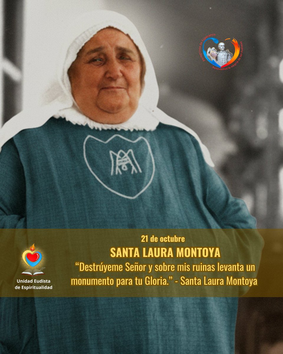🌿 Hoy celebramos la fiesta de Santa Laura Montoya, primera santa colombiana 🇨🇴

Tuvo una profunda relación con los Eudistas, pues su director espiritual, el P. Esteban L’Doussal, C.J.M., la acompañó y le pidió escribir su autobiografía y obra insigne.