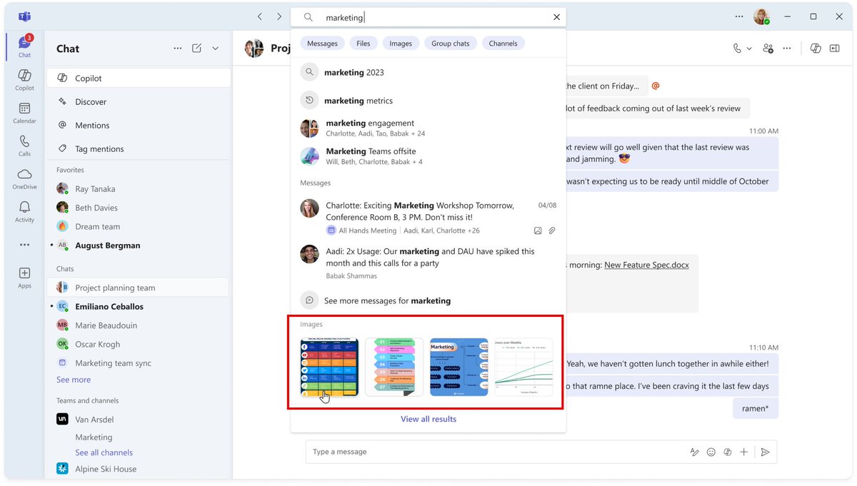 iammichaelshabi's tweet image. Imagine needing that one screenshot you sent on Teams…
and scrolling for ages 😩
Now you can search by image — type a name or keyword and Teams finds it instantly.
No more “I swear I sent it” moments 😂