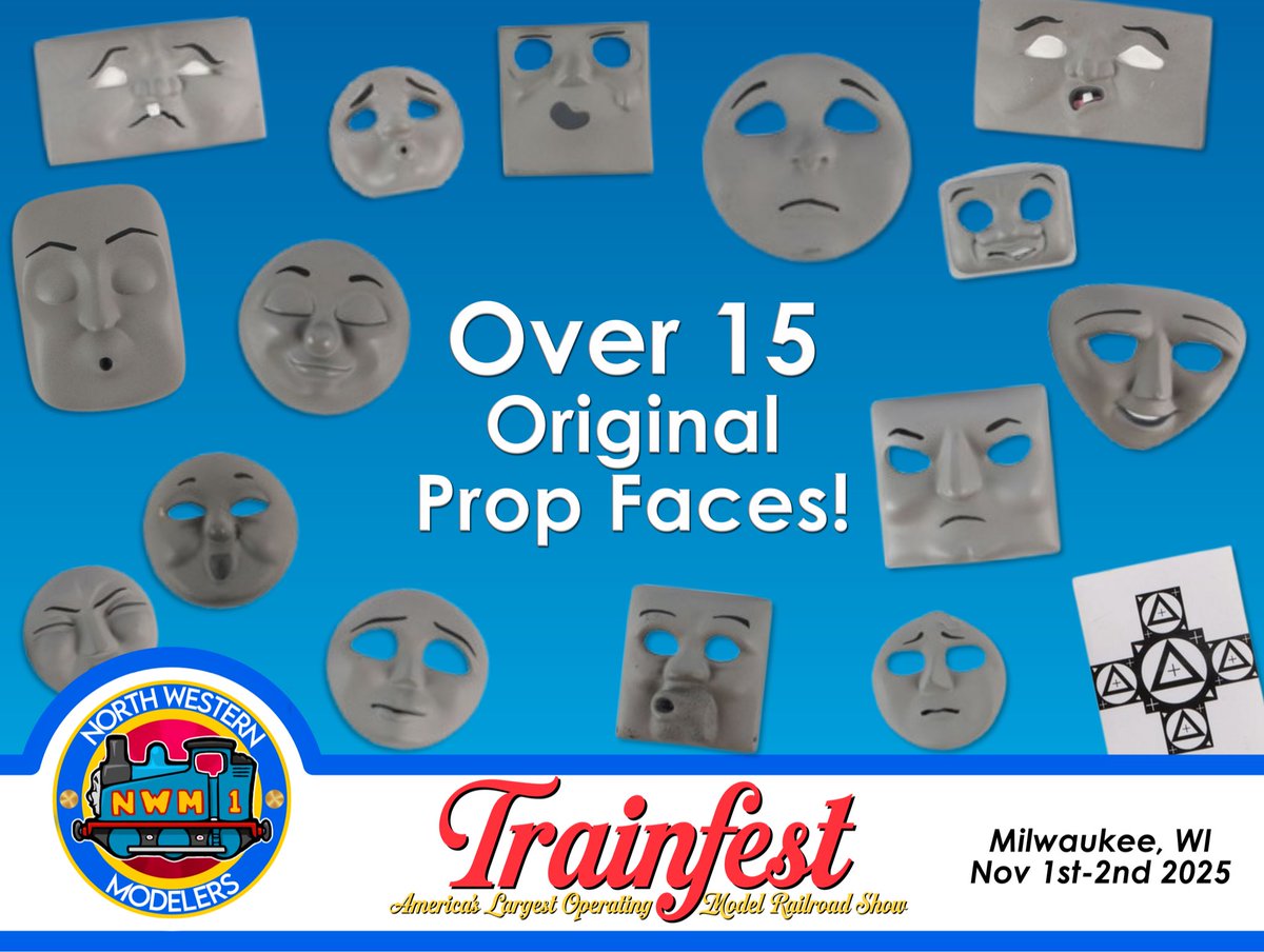 Original Faces, Endless stories. Over 15 original television series prop faces will be on display at Trainfest!