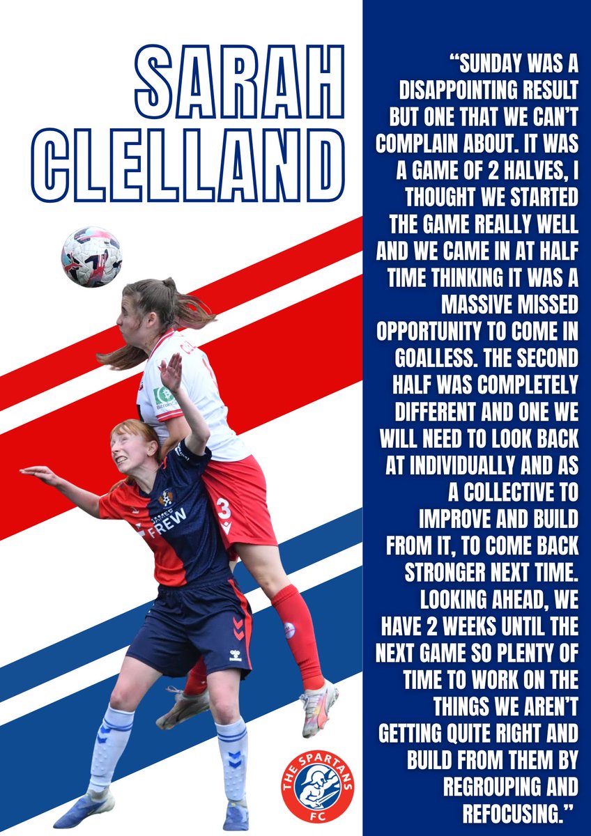 spartansfcwomen's tweet image. We also caught up with one of the vice captains, Sarah, for her post match thoughts on the teams performance🗯️🏃🏽‍♀️🤝

#Spartans #SWFC #SWPL2 #DBDF