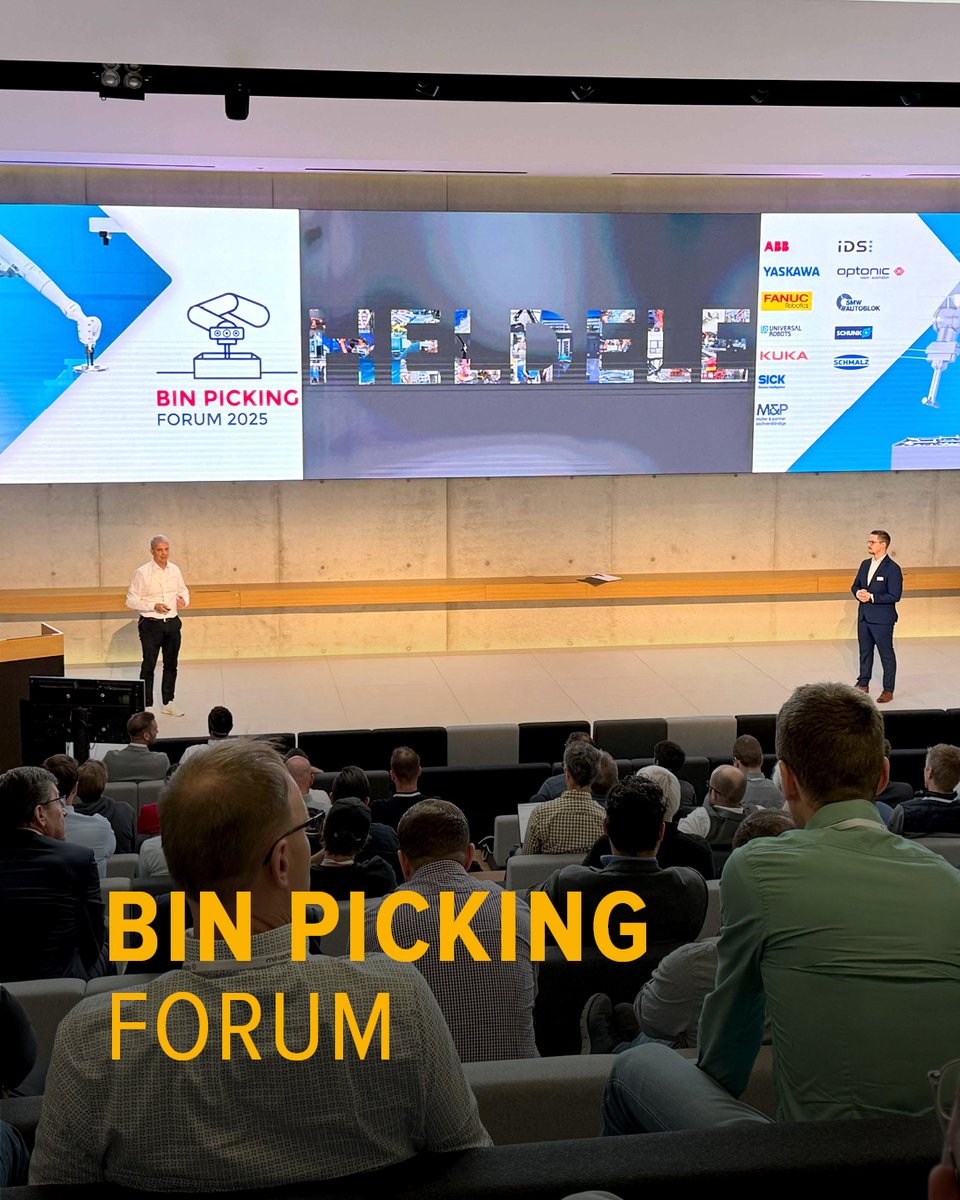Beim Bin Picking Forum durfte David Pietsch,Geschäftsführer der HELDELE Automation und Mechatronik, einen Vortrag zum Thema: „Ganzheitlich automatisierter intralogistischer Warenfluss durch die Kombination aus autonomer mobiler Robotik und Bin Picking“ halten. ✨

#BinPicking