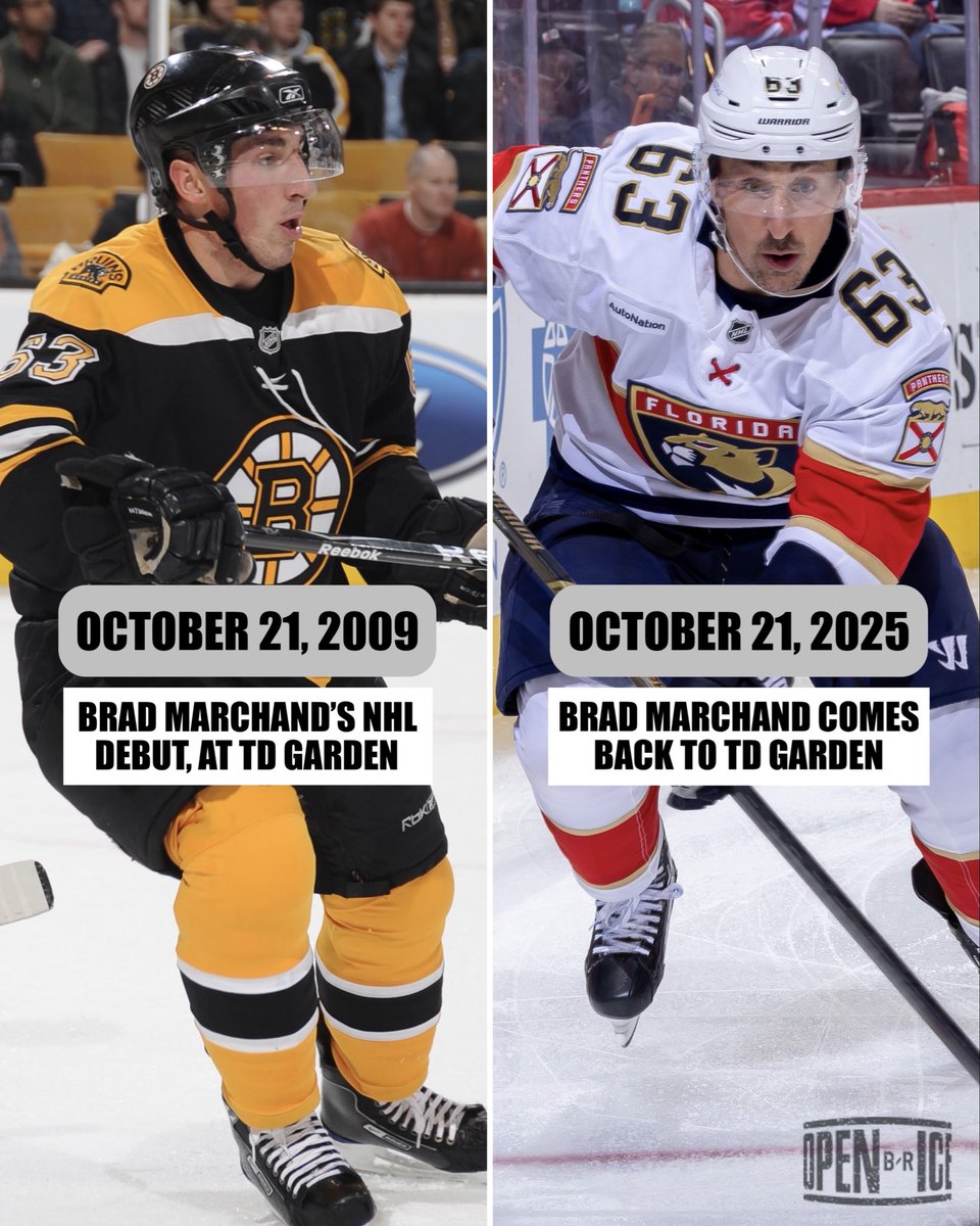 B/R Open Ice (@br_openice) on Twitter photo UNREAL 🤯
16 years to the date Brad Marchand made his NHL debut, at TD Garden, he’ll return to Boston for the first time as a visiting player 🔁 (h/t <a href="/mikecommito/">Mike Commito</a>) UNREAL 🤯
16 years to the date Brad Marchand made his NHL debut, at TD Garden, he’ll return to Boston for the first time as a visiting player 🔁 (h/t <a href="/mikecommito/">Mike Commito</a>)