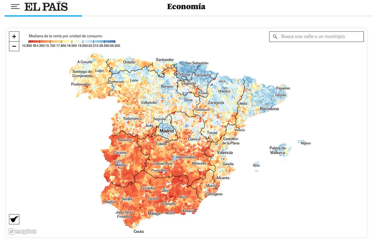 Evolución de la renta media por hogar.

Ese bloque azul de arriba es Hego Euskal Herria.

No es solamente que vivamos en el territorio más prospero del Estado, sino en uno de los más prósperos de Europa.

Ondo egindako lanaren ondorio eta harro egoteko modukoa! 💪🏻