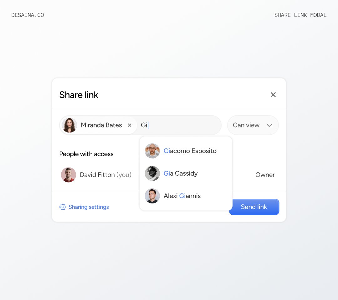 043 // Share Link Modal