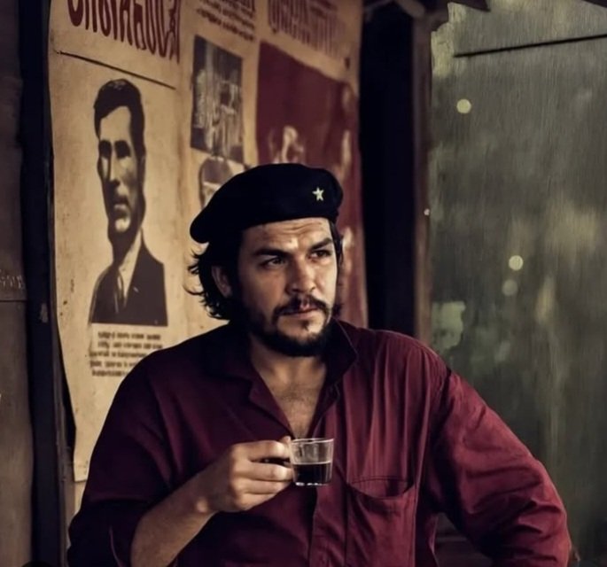 manish_ML16's tweet image. A cup of Espresso with Che.