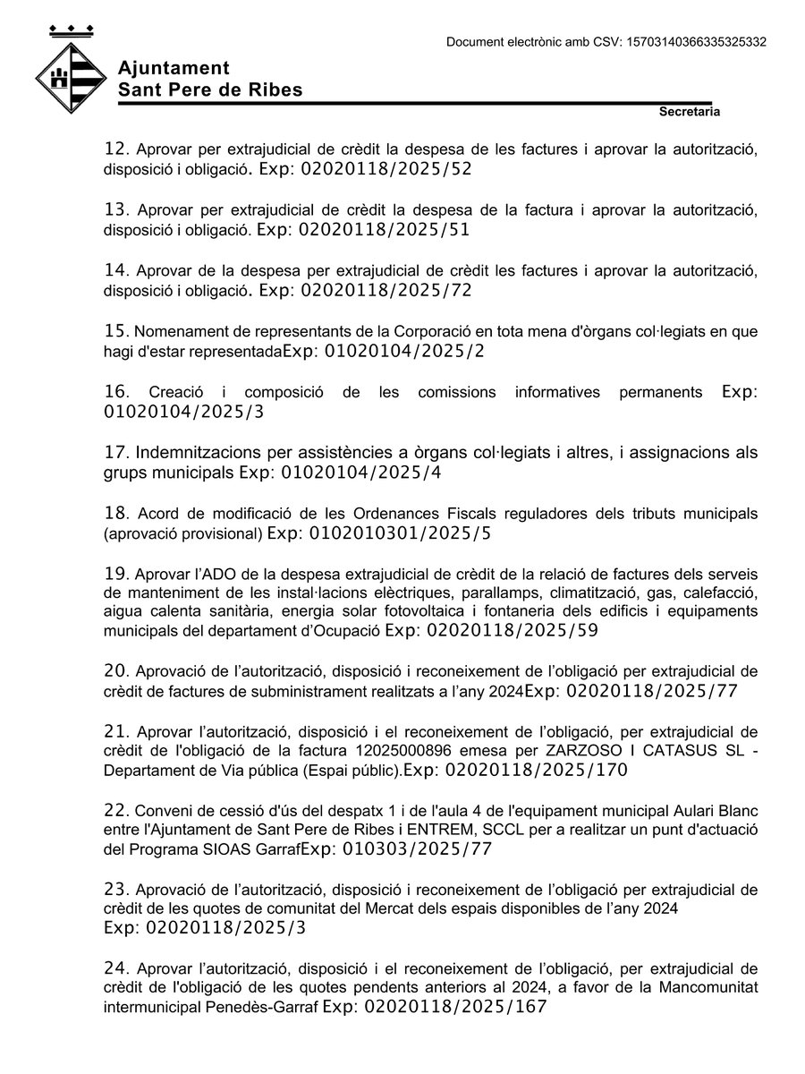 santperederibes's tweet image. PLE ORDINARI D&apos;OCTUBRE
🗓️ AVUI, dimarts 21 d&apos;octubre
🕡 18.30 h
📍 Saló de sessions de l&apos;edifici institucional de la Vinya d&apos;en Petaca (Les Roquetes)

Comencem d&apos;aquí a una estona!

#pleSPRibes
#SPRibes
1/2