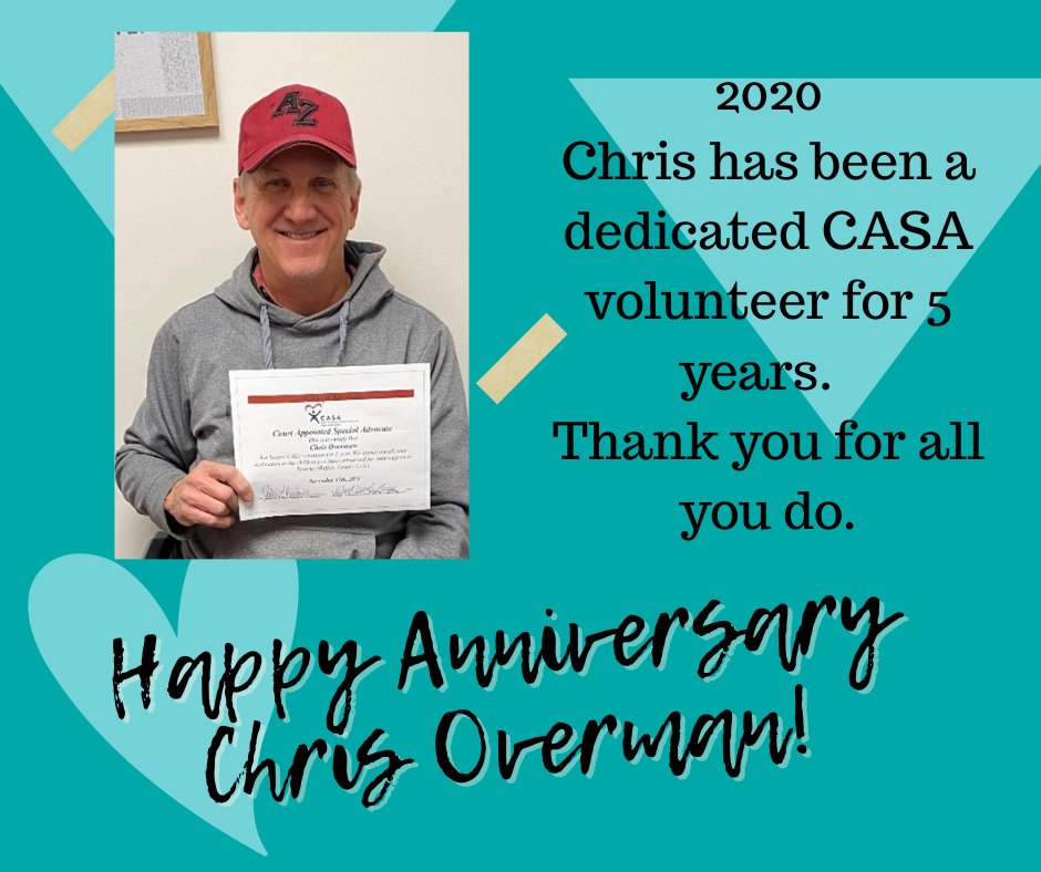 Thank you Chris for all you have done for the children you have served.  We appreciate your dedication to the children and our office.