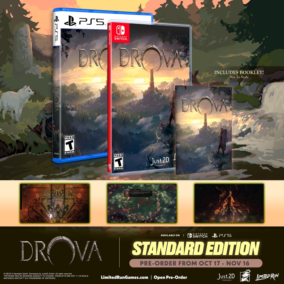 Limited Run Games (@limitedrungames) on Twitter photo With your choice impacting the entire story, we want to know, which side of this fractured world will you decide to stand with?
Preorder the physical edition of Drova – Forsaken Kin now for PlayStation 5 and Nintendo Switch until Nov 16. With your choice impacting the entire story, we want to know, which side of this fractured world will you decide to stand with?
Preorder the physical edition of Drova – Forsaken Kin now for PlayStation 5 and Nintendo Switch until Nov 16.