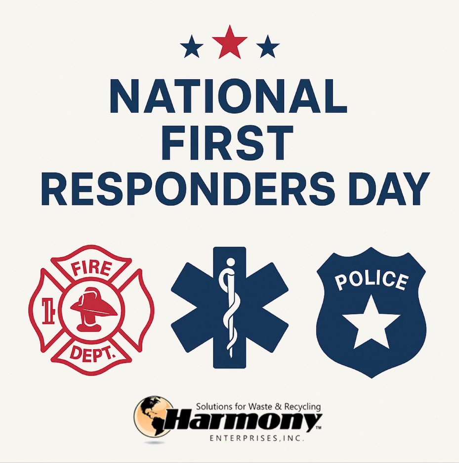 recycleharmony's tweet image. 🚨 National First Responders Day is coming up on October 28!
We’re proud to recognize the incredible first responders who keep our communities safe.

Read more about how we’re celebrating them here:
👉 harmony1.com/national-first…

#RecycleHarmony #NationalFirstRespondersDay