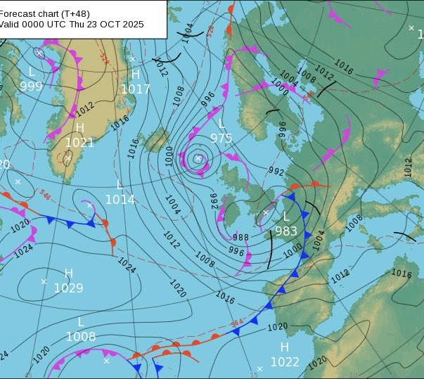 El JUE 23 afectará a toda la mitad N del país el paso de un potente frente frío ↘️🌧️

Dejará a su paso fuertes rachas de viento, lluvias abundantes y un descenso de temperaturas

A vigilar también un posible 2º frente frío el SÁB 25, con posible entrada fría posterior (26-27) 1/2