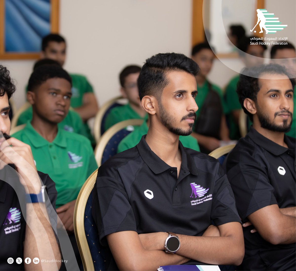 SaudiHockey's tweet photo. ورشة عمل بعنوان “الثقة بالذات”💪🧠

A workshop on “Self-Confidence”💪🧠

#أبطال_الهوكي
#الاتحاد_السعودي_للهوكي https://t.co/nF709UvC3r