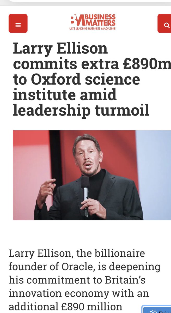 DebiEvansMatron's tweet photo. #Ellison is BUYING UP #OXFORD 

The institute has forged close ties with SIR TONY BLAIR , a long-time ally of Ellison’s😏

Ask yourself why would the world’s richest man be interested #NHSData? #UK #mRNA #Vaccines #StargateUK #AGI 

#TRANSHUMANISM 🔚

https://t.co/HhcoBb7eoa https://t.co/Fg1zXWeBHw