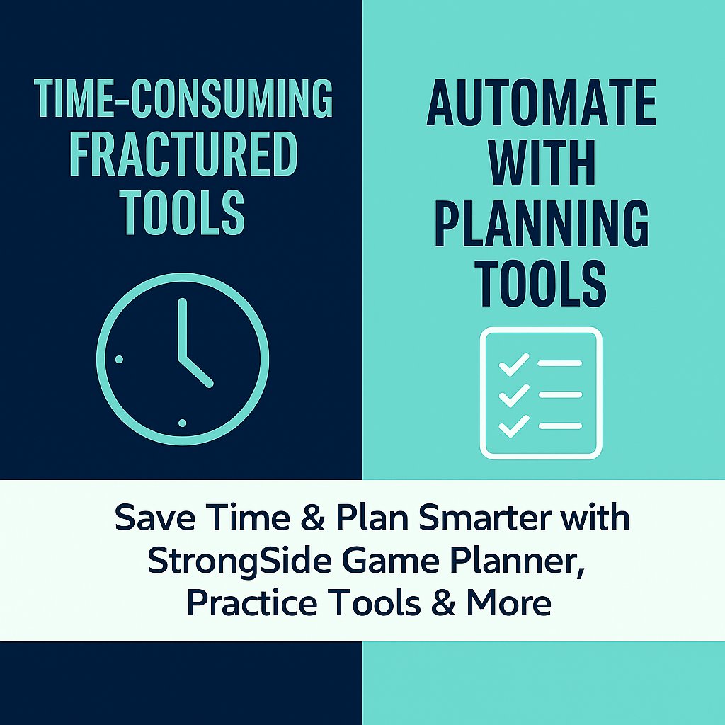StrongsideApp's tweet image. Old School: Manual, fractured tools that can&apos;t communicate
New School: Intuitive &amp;amp; collaborative tools that help create practice &amp;amp; game planning docs

See It Here: rfr.bz/td81c35

Game Planner identifies calls you like based on situation to assist w building a call sheet