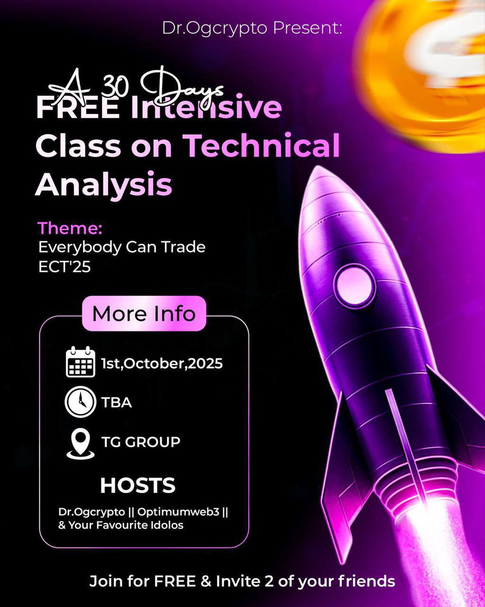𝐀𝐓𝐓𝐄𝐍𝐓𝐈𝐎𝐍 𝐂𝐓 !!!

Hello friends, join me on this 30days challenge of learning TECHNICAL ANALYSIS from the Scratch from one of the best mentors in CTNG

TGLink 🔗:
t.me/Ogcryptotrades

#CryptowithOgcrypto