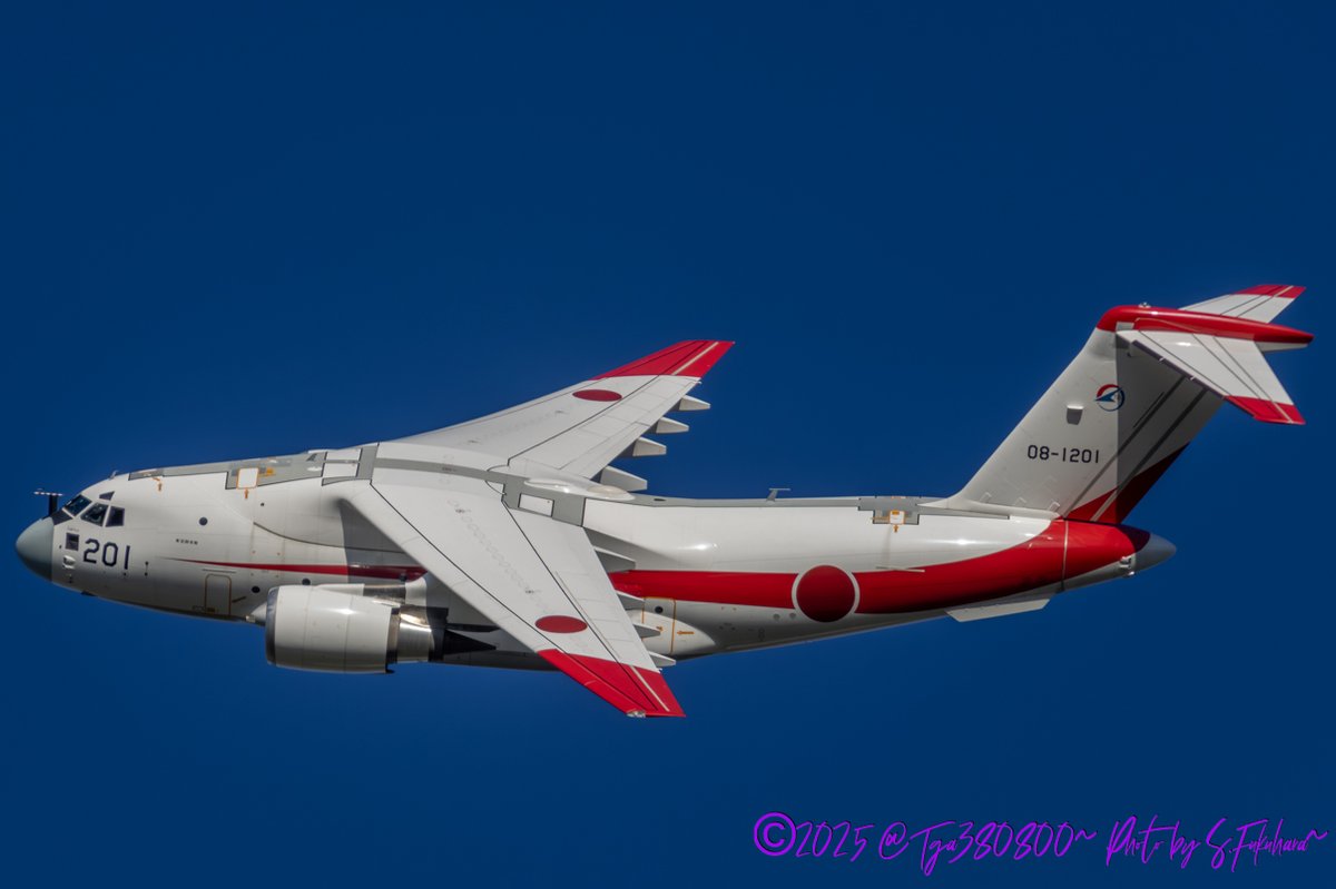 Tga380800's tweet photo. Airline:Japan Air Self-Defense Force
Aircraft:C-2
Locations:QGU
Date:09/10/2025
Remarks:Air Development &amp; Test Wing 70th Anniversary Unit Mark

#QGU #GifuAirbase #岐阜基地
#JapanAirSelfDefenseForce #航空自衛隊
#Kawasaki #C2
#飛行機好きな人と繋がりたい #飛行機好きな人 #飛行機写真 https://t.co/uqfikubcbS