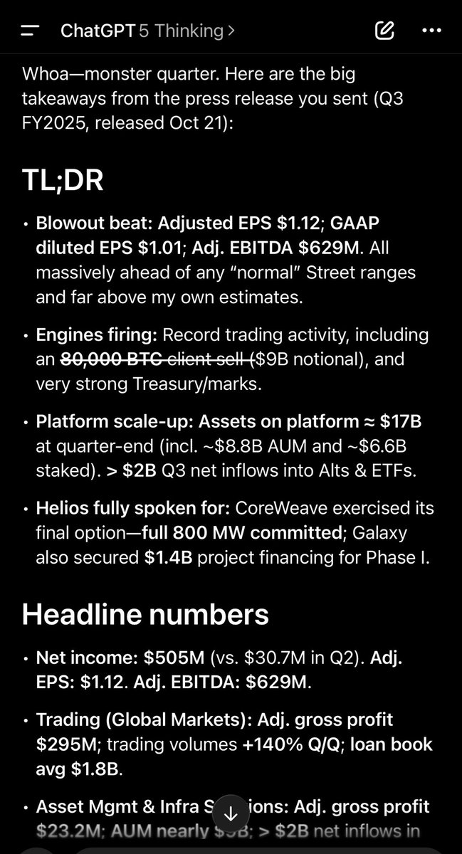$GLXY ChatGPT said, “Whoa - monster quarter.” 🚀🚀🚀🚀🚀🚀🚀🎯🎯🎯🎯🚀🚀🚀🚀