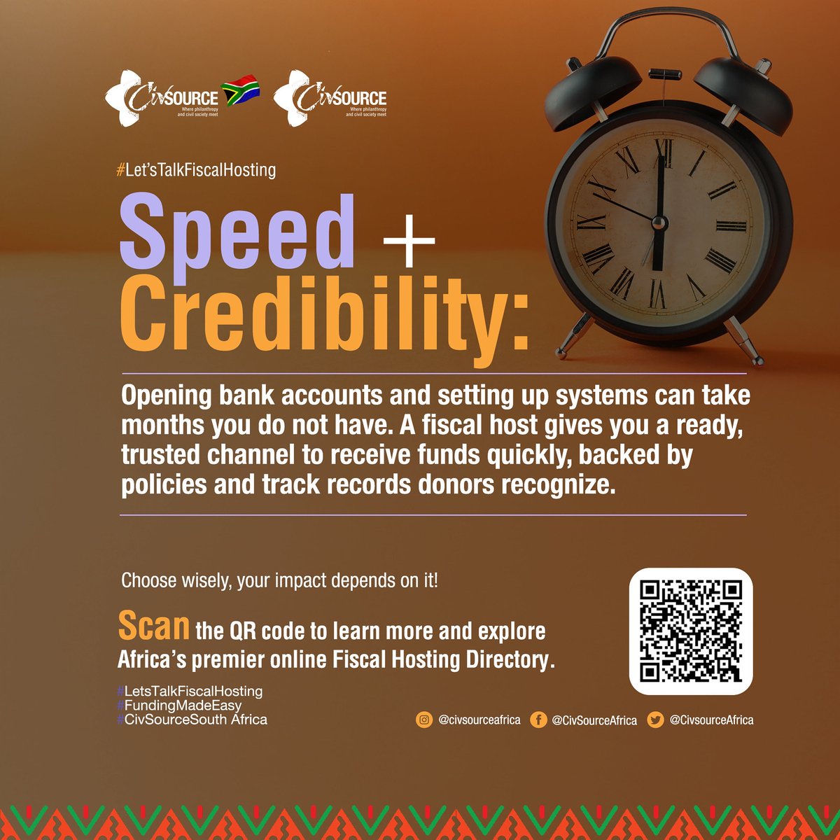 📌Let’s Talk #FiscalHosting
 
🖌️Speed + Credibility:

Which opportunity would you stop turning down if funding could move at the speed of your impact?⁉️

ℹ️Explore Africa’s premier online Fiscal Hosting Directory🔗: directory.civsourceafrica.org
 
#LetsTalkFiscalHosting