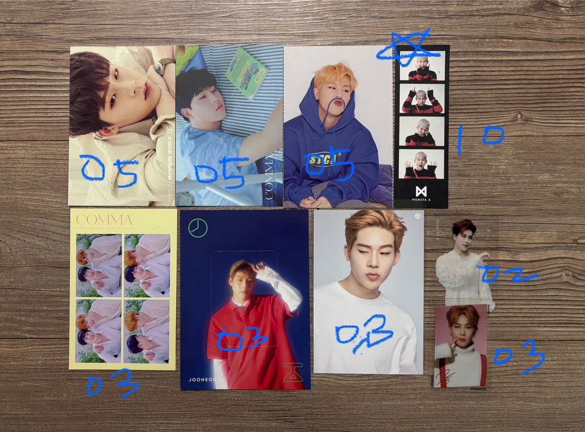 monbebe_yaa's tweet photo. 몬스타엑스 주헌 이주헌 포카 양도합니다.
원하시는 포카 표시하셔서 디엠주세요.

⭐️표시: 기스 하자 있습니다. defect

셔누 민혁 기현 형원 주헌 창균 아이엠
monsta x https://t.co/RbzSHVXU6F